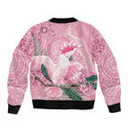 Pink Cockatoo Australia Bomber Jacket Aussie Cacatua Leadbeateri - Aboriginal Art