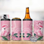 Pink Cockatoo Australia 4 in 1 Can Cooler Tumbler Aussie Cacatua Leadbeateri - Aboriginal Art