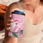 Pink Cockatoo Australia 4 in 1 Can Cooler Tumbler Aussie Cacatua Leadbeateri - Aboriginal Art