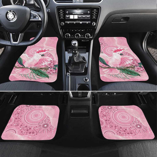 Pink Cockatoo Australia Car Mats Aussie Cacatua Leadbeateri - Aboriginal Art