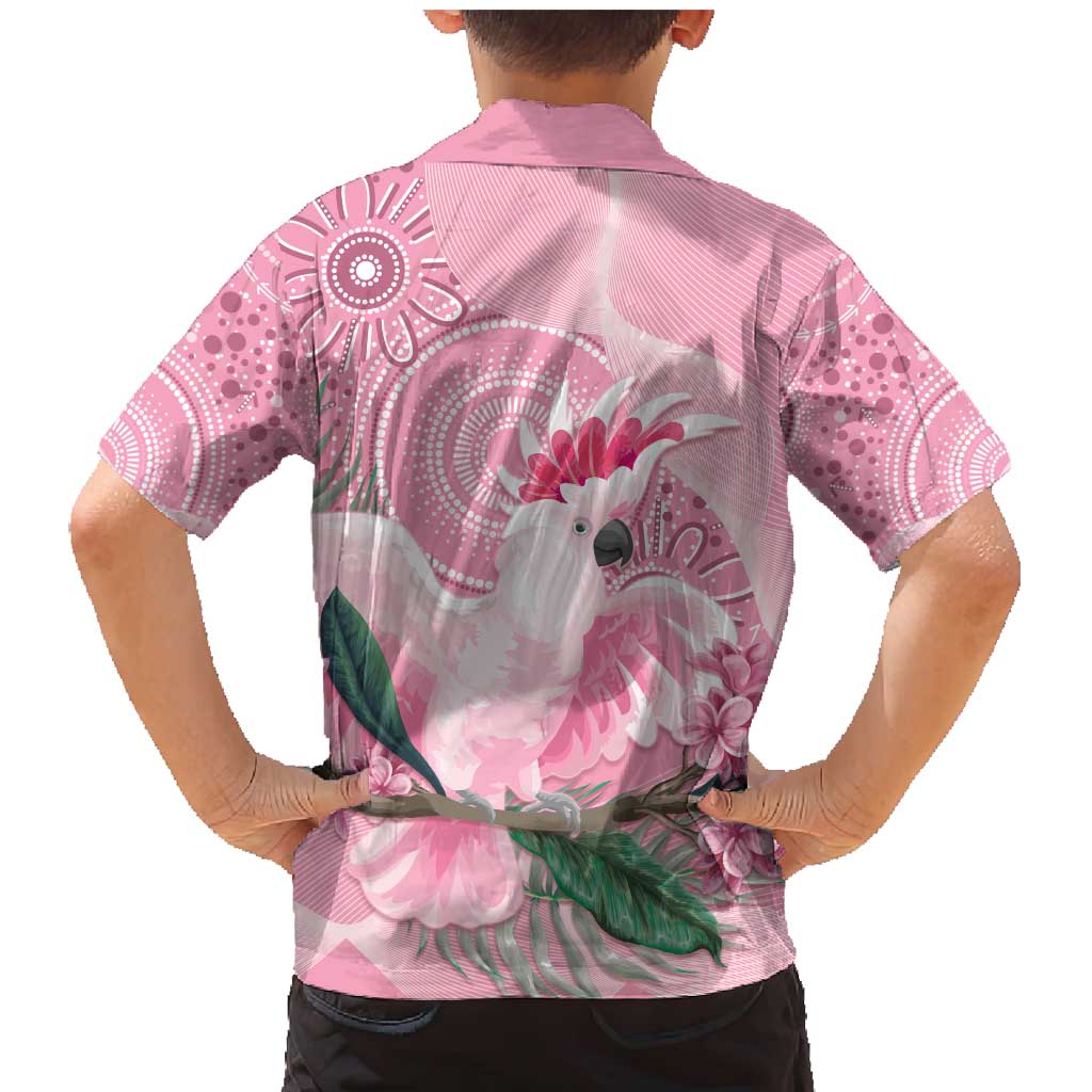 Pink Cockatoo Australia Family Matching Mermaid Dress and Hawaiian Shirt Aussie Cacatua Leadbeateri - Aboriginal Art