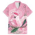 Pink Cockatoo Australia Family Matching Mermaid Dress and Hawaiian Shirt Aussie Cacatua Leadbeateri - Aboriginal Art
