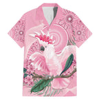 Pink Cockatoo Australia Family Matching Mermaid Dress and Hawaiian Shirt Aussie Cacatua Leadbeateri - Aboriginal Art