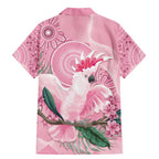 Pink Cockatoo Australia Family Matching Mermaid Dress and Hawaiian Shirt Aussie Cacatua Leadbeateri - Aboriginal Art