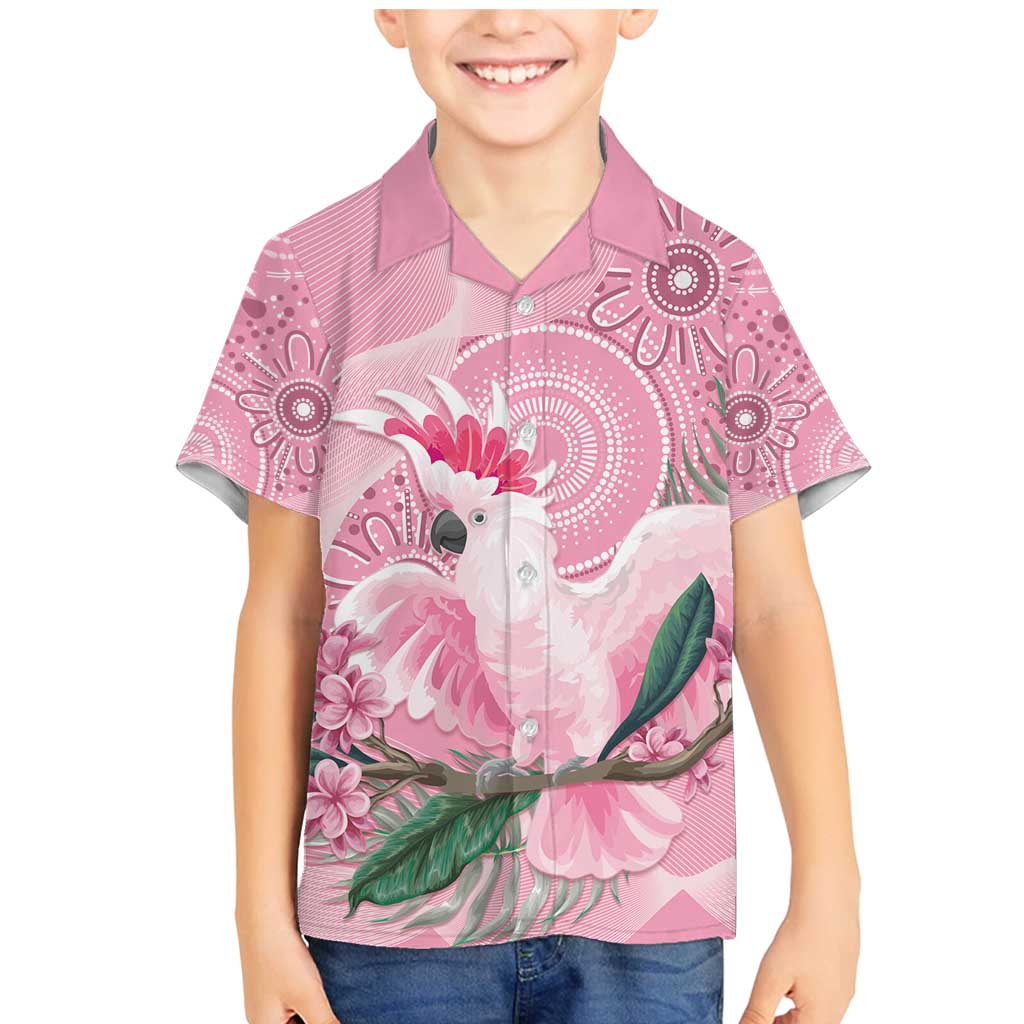 Pink Cockatoo Australia Family Matching Mermaid Dress and Hawaiian Shirt Aussie Cacatua Leadbeateri - Aboriginal Art