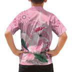Pink Cockatoo Australia Family Matching Off The Shoulder Long Sleeve Dress and Hawaiian Shirt Aussie Cacatua Leadbeateri - Aboriginal Art