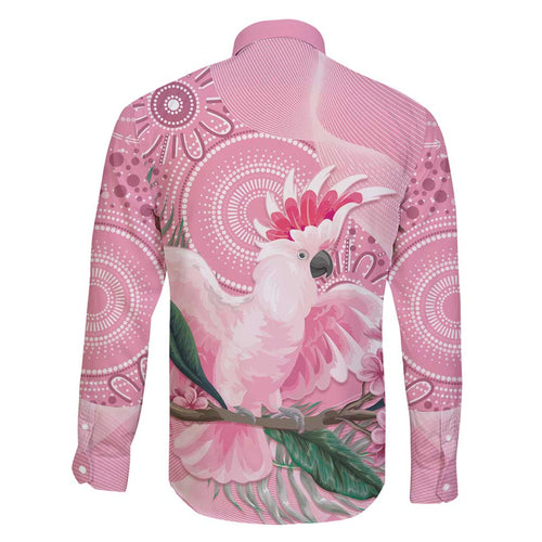 Pink Cockatoo Australia Family Matching Off Shoulder Short Dress and Hawaiian Shirt Aussie Cacatua Leadbeateri - Aboriginal Art