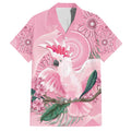 Pink Cockatoo Australia Family Matching Tank Maxi Dress and Hawaiian Shirt Aussie Cacatua Leadbeateri - Aboriginal Art
