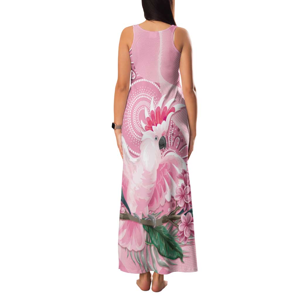 Pink Cockatoo Australia Family Matching Tank Maxi Dress and Hawaiian Shirt Aussie Cacatua Leadbeateri - Aboriginal Art