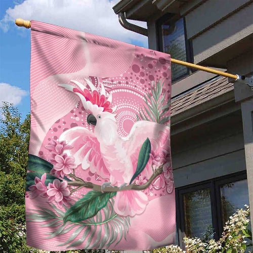 Pink Cockatoo Australia Garden Flag Aussie Cacatua Leadbeateri - Aboriginal Art