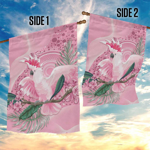 Pink Cockatoo Australia Garden Flag Aussie Cacatua Leadbeateri - Aboriginal Art
