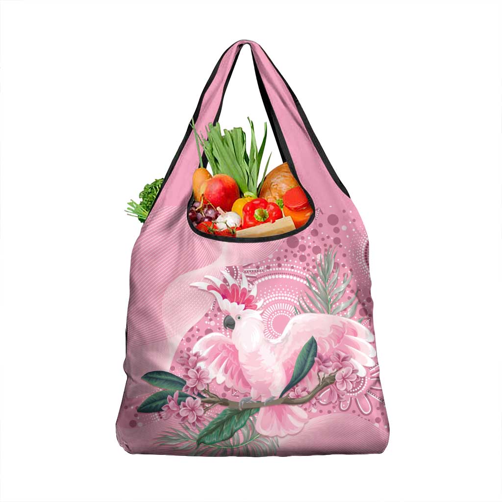 Pink Cockatoo Australia Grocery Bag Aussie Cacatua Leadbeateri - Aboriginal Art