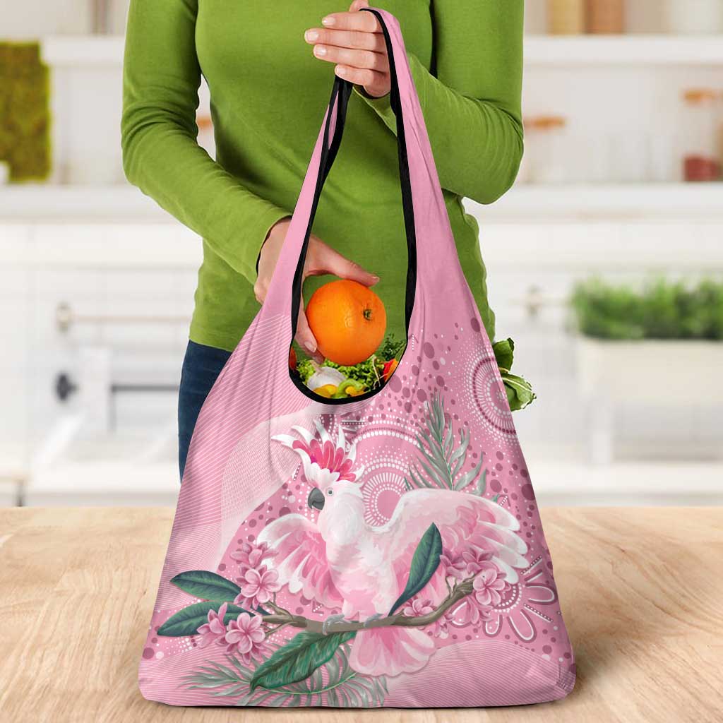 Pink Cockatoo Australia Grocery Bag Aussie Cacatua Leadbeateri - Aboriginal Art