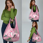 Pink Cockatoo Australia Grocery Bag Aussie Cacatua Leadbeateri - Aboriginal Art