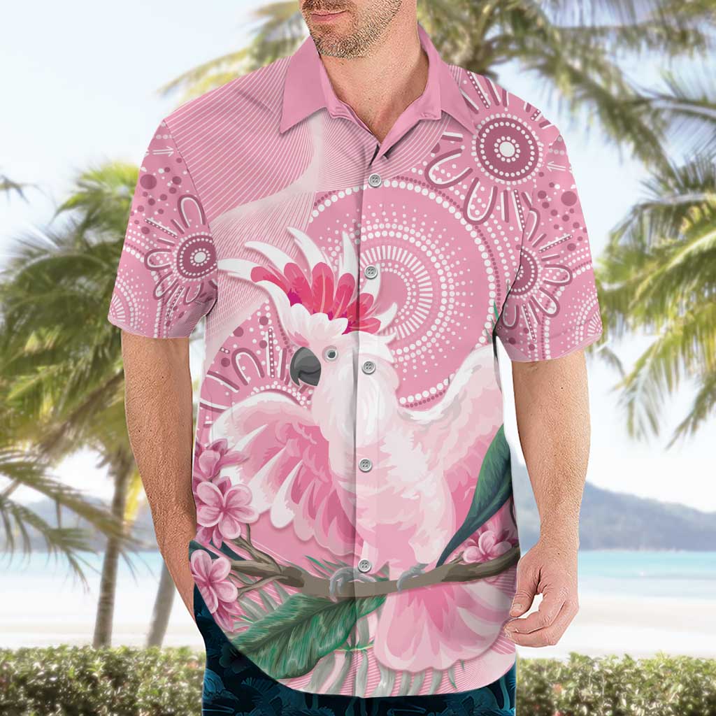 Pink Cockatoo Australia Hawaiian Shirt Aussie Cacatua Leadbeateri - Aboriginal Art
