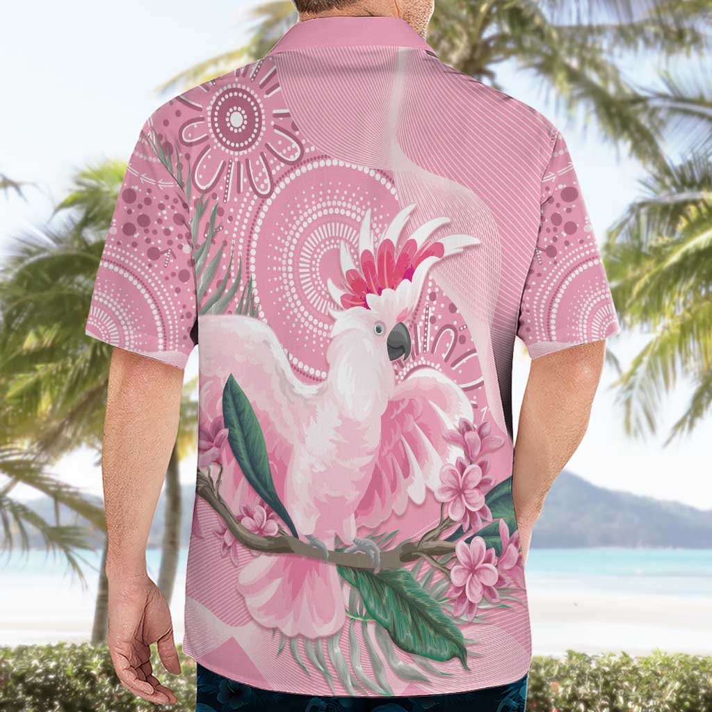 Pink Cockatoo Australia Hawaiian Shirt Aussie Cacatua Leadbeateri - Aboriginal Art