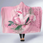 Pink Cockatoo Australia Hooded Blanket Aussie Cacatua Leadbeateri - Aboriginal Art