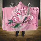 Pink Cockatoo Australia Hooded Blanket Aussie Cacatua Leadbeateri - Aboriginal Art