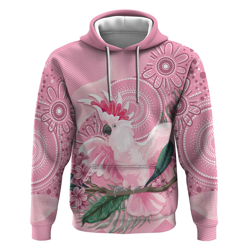 Pink Cockatoo Australia Hoodie Aussie Cacatua Leadbeateri - Aboriginal Art