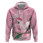 Pink Cockatoo Australia Hoodie Aussie Cacatua Leadbeateri - Aboriginal Art
