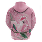 Pink Cockatoo Australia Hoodie Aussie Cacatua Leadbeateri - Aboriginal Art