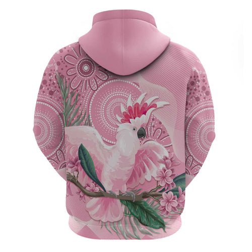 Pink Cockatoo Australia Hoodie Aussie Cacatua Leadbeateri - Aboriginal Art