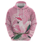 Pink Cockatoo Australia Hoodie Aussie Cacatua Leadbeateri - Aboriginal Art