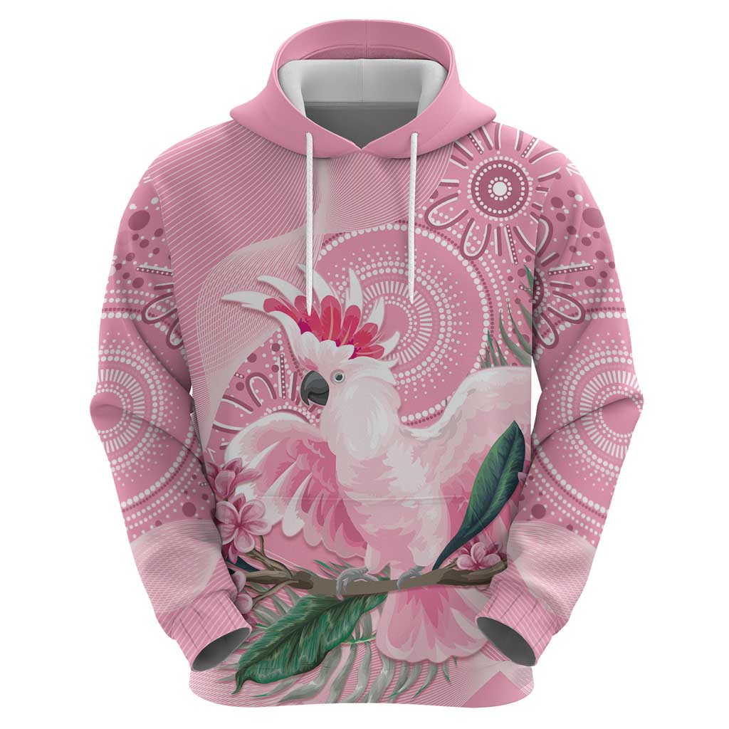 Pink Cockatoo Australia Hoodie Aussie Cacatua Leadbeateri - Aboriginal Art