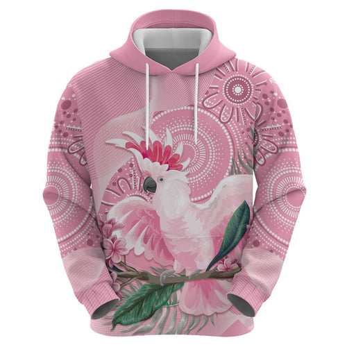 Pink Cockatoo Australia Hoodie Aussie Cacatua Leadbeateri - Aboriginal Art