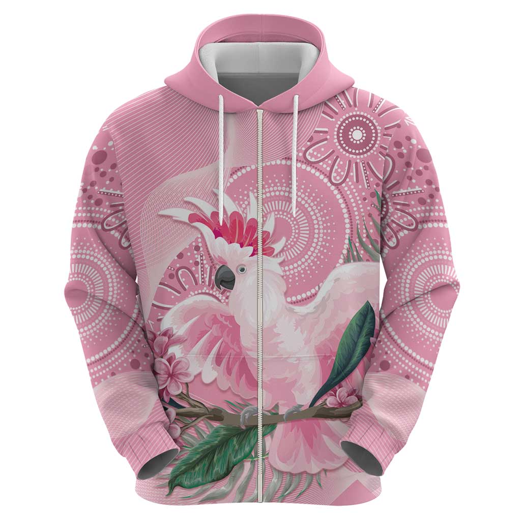 Pink Cockatoo Australia Hoodie Aussie Cacatua Leadbeateri - Aboriginal Art