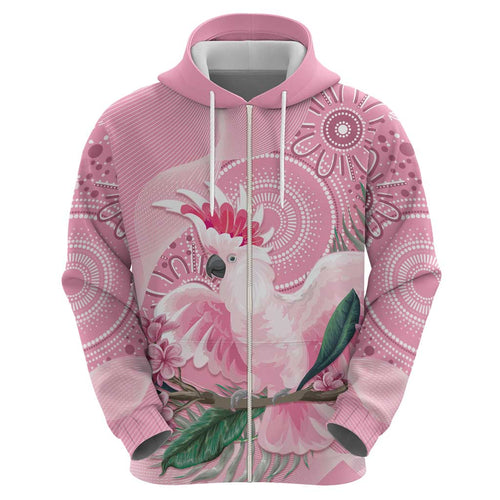 Pink Cockatoo Australia Hoodie Aussie Cacatua Leadbeateri - Aboriginal Art