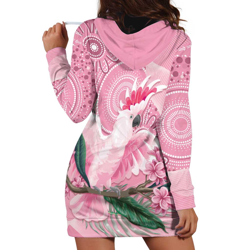 Pink Cockatoo Australia Hoodie Dress Aussie Cacatua Leadbeateri - Aboriginal Art