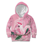 Pink Cockatoo Australia Kid Hoodie Aussie Cacatua Leadbeateri - Aboriginal Art