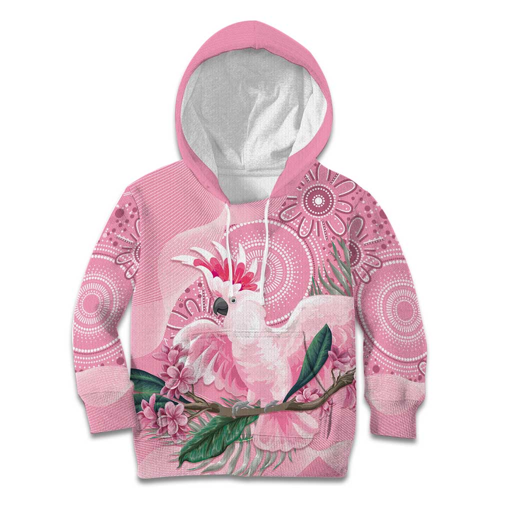 Pink Cockatoo Australia Kid Hoodie Aussie Cacatua Leadbeateri - Aboriginal Art