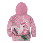 Pink Cockatoo Australia Kid Hoodie Aussie Cacatua Leadbeateri - Aboriginal Art
