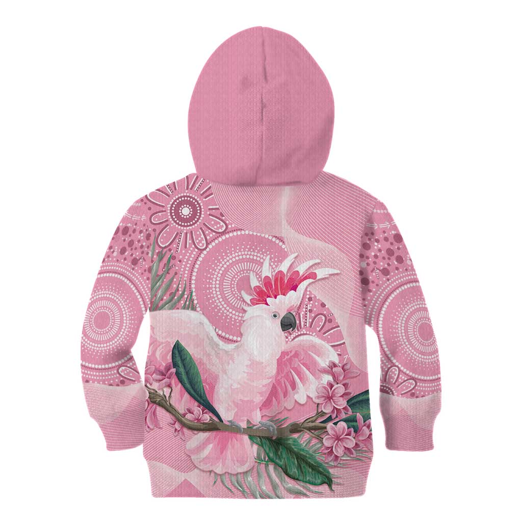 Pink Cockatoo Australia Kid Hoodie Aussie Cacatua Leadbeateri - Aboriginal Art