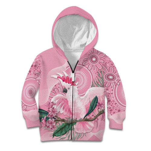 Pink Cockatoo Australia Kid Hoodie Aussie Cacatua Leadbeateri - Aboriginal Art