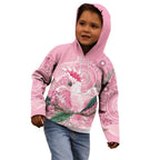 Pink Cockatoo Australia Kid Hoodie Aussie Cacatua Leadbeateri - Aboriginal Art