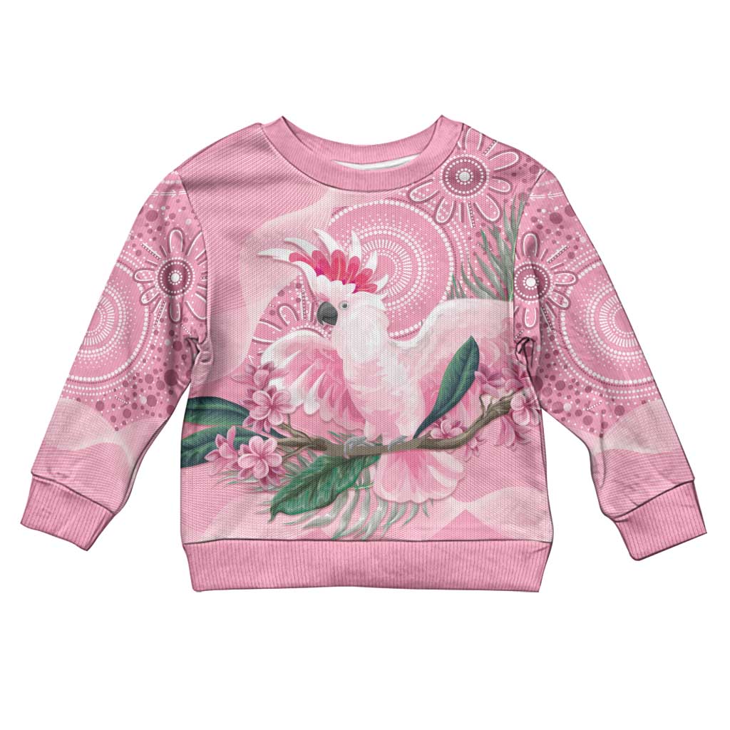 Pink Cockatoo Australia Kid Ugly Christmas Sweater Aussie Cacatua Leadbeateri - Aboriginal Art