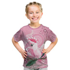 Pink Cockatoo Australia Kid T Shirt Aussie Cacatua Leadbeateri - Aboriginal Art