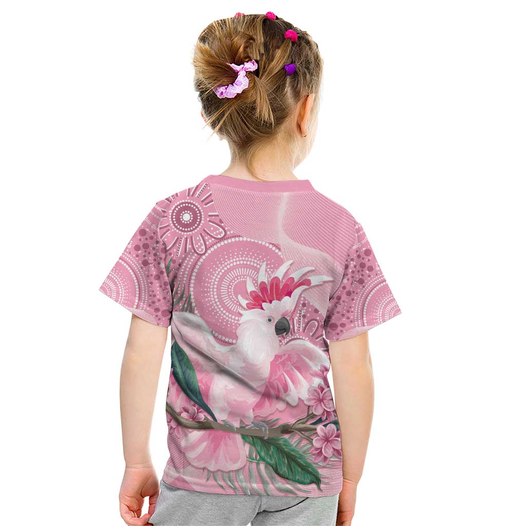 Pink Cockatoo Australia Kid T Shirt Aussie Cacatua Leadbeateri - Aboriginal Art