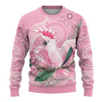 Pink Cockatoo Australia Ugly Christmas Sweater Aussie Cacatua Leadbeateri - Aboriginal Art