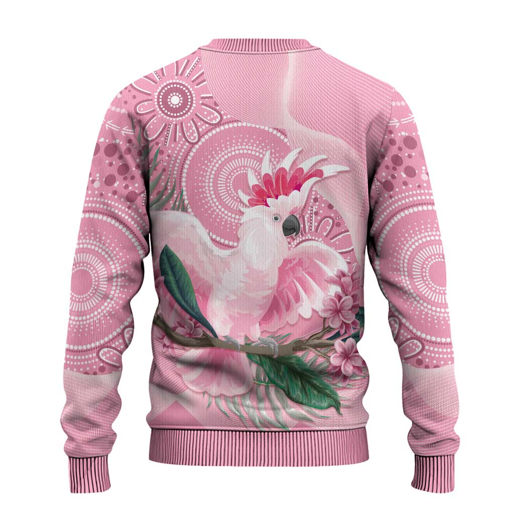 Pink Cockatoo Australia Ugly Christmas Sweater Aussie Cacatua Leadbeateri - Aboriginal Art