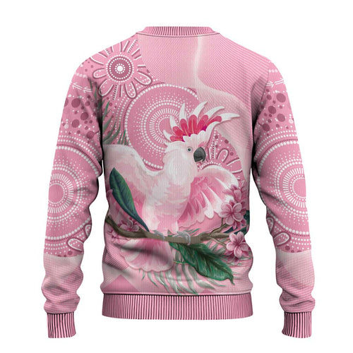 Pink Cockatoo Australia Ugly Christmas Sweater Aussie Cacatua Leadbeateri - Aboriginal Art