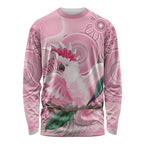 Pink Cockatoo Australia Long Sleeve Shirt Aussie Cacatua Leadbeateri - Aboriginal Art