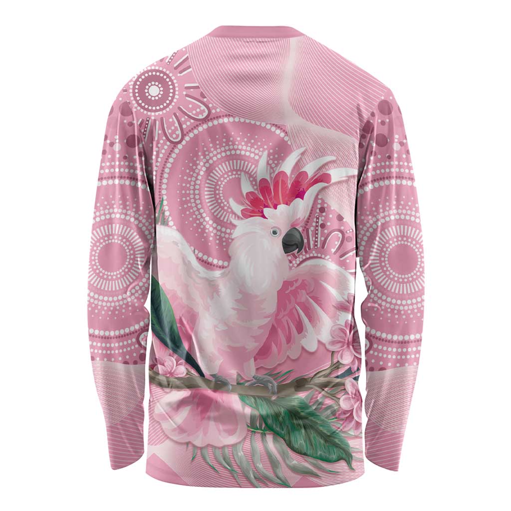 Pink Cockatoo Australia Long Sleeve Shirt Aussie Cacatua Leadbeateri - Aboriginal Art