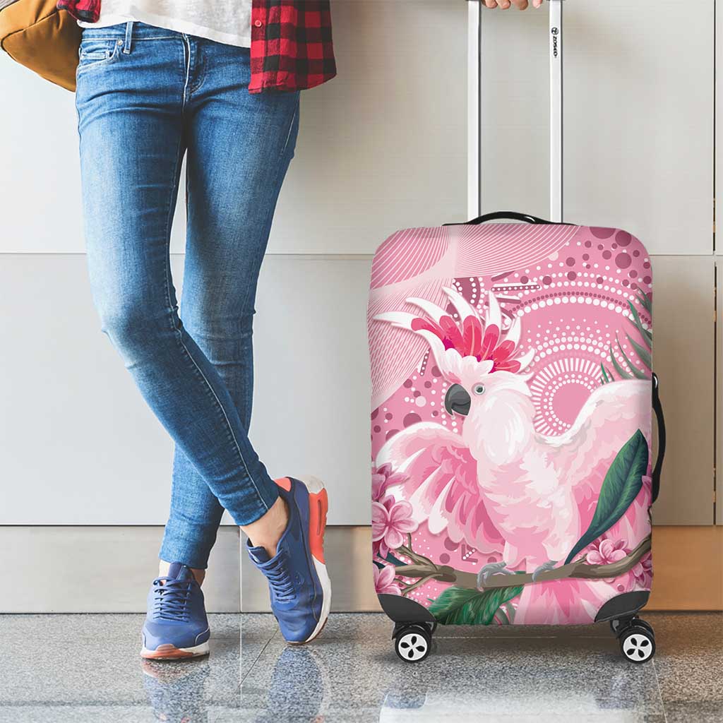 Pink Cockatoo Australia Luggage Cover Aussie Cacatua Leadbeateri - Aboriginal Art