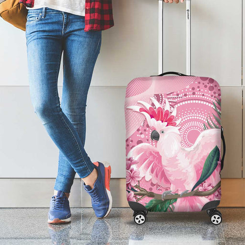 Pink Cockatoo Australia Luggage Cover Aussie Cacatua Leadbeateri - Aboriginal Art