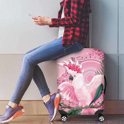 Pink Cockatoo Australia Luggage Cover Aussie Cacatua Leadbeateri - Aboriginal Art
