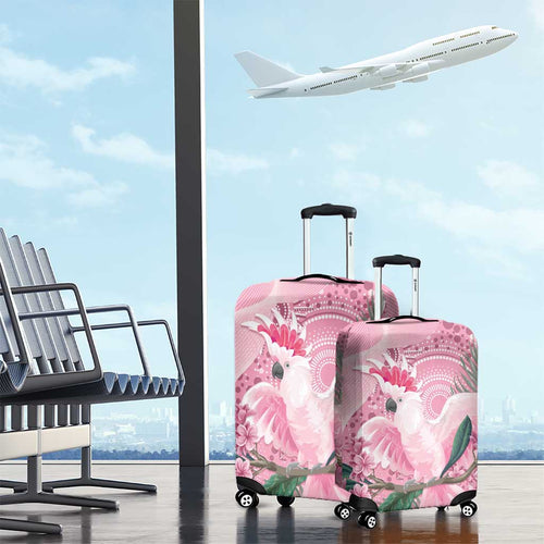 Pink Cockatoo Australia Luggage Cover Aussie Cacatua Leadbeateri - Aboriginal Art